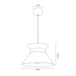 Lampa wisząca czarno-złota NORGE