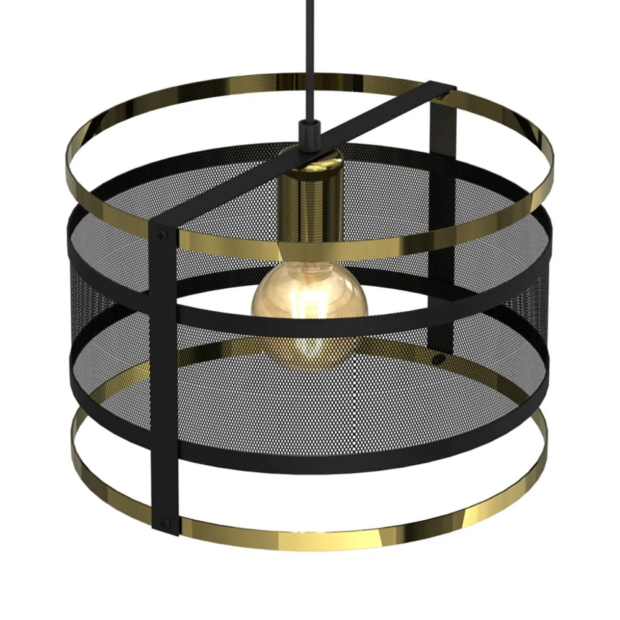 Lampa wisząca czarno-złota RIM