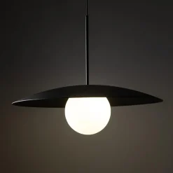 Lampa wisząca czarny mat SLATE BLACK GLASS