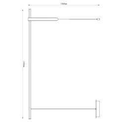 Lampa wisząca designerska czarna LED CLAUD
