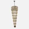 Lampa wisząca do salonu glamour chrom LUXE 330 cm
