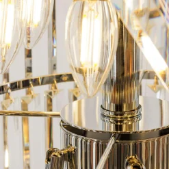 Lampa wisząca do salonu glamour chrom LUXE 160 cm