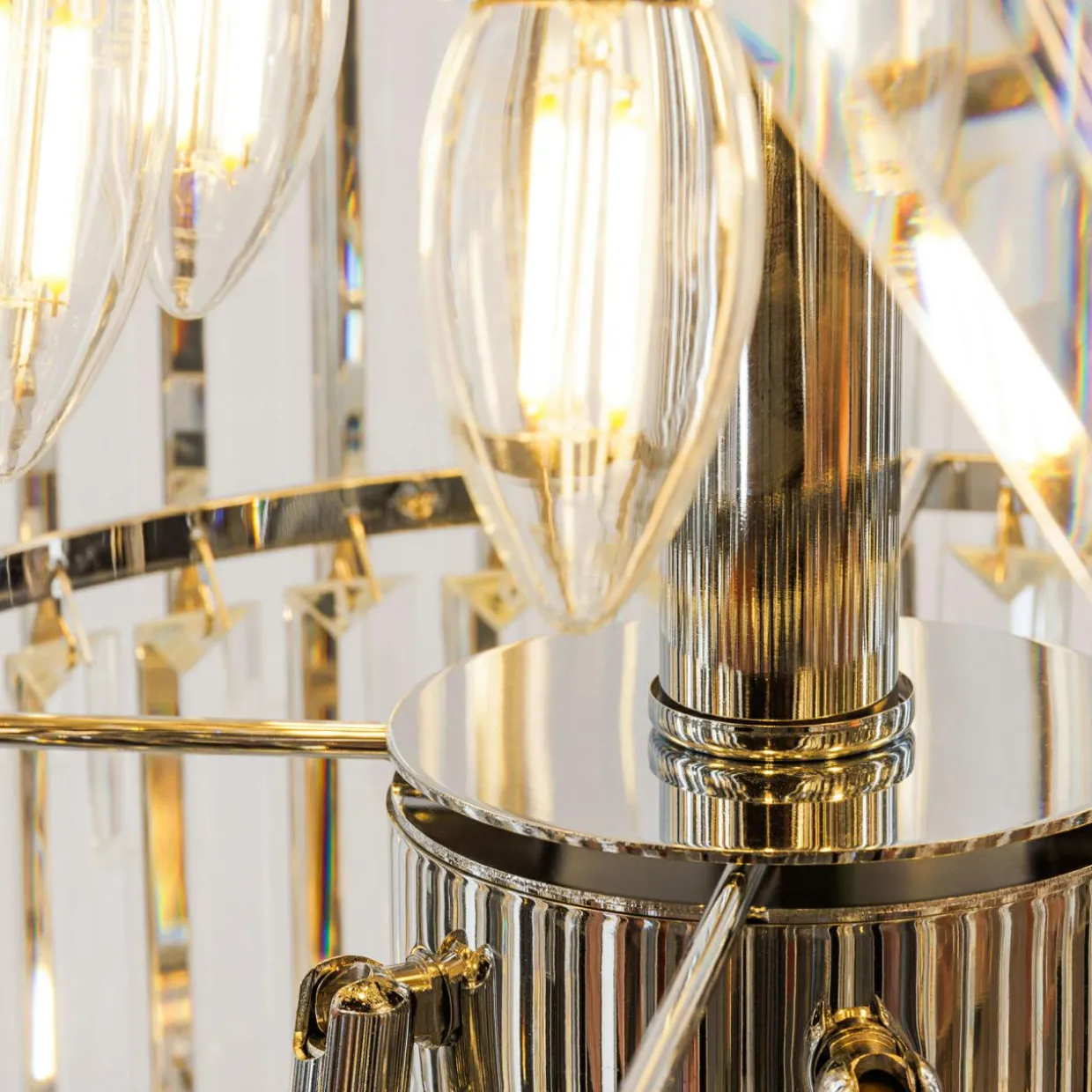 Lampa wisząca do salonu glamour chrom LUXE 160 cm