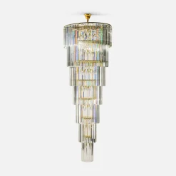Lampa wisząca do salonu glamour złota LUXE 280 cm