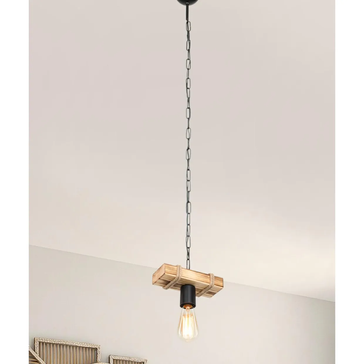 Lampa wisząca drewniana LAGUN I