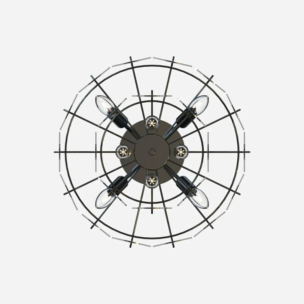 Lampa wisząca dymione szkło czarna NIRA φ43 cm