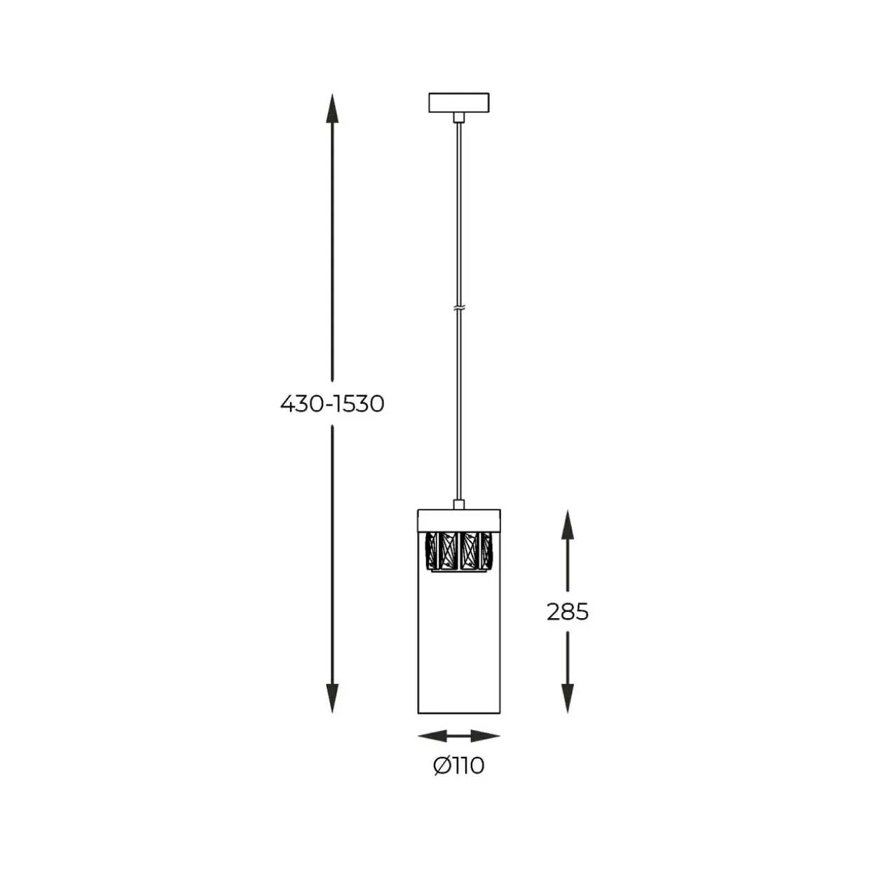 Lampa wisząca GEM P0389-01D-L7AC