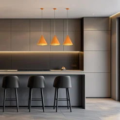 Lampa wisząca geometryczna pomarańczowa CONO