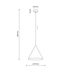 Lampa wisząca geometryczna pomarańczowa CONO