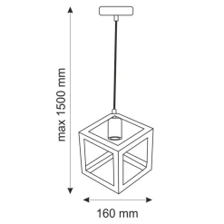 Lampa wisząca geometryczna czarna SWEDEN