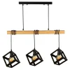 Lampa wisząca geometryczna 3-punktowa SWEDEN WOOD