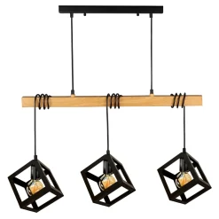 Lampa wisząca geometryczna 3-punktowa SWEDEN WOOD