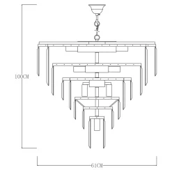 Lampa wisząca glamour chrom VERSAILLES