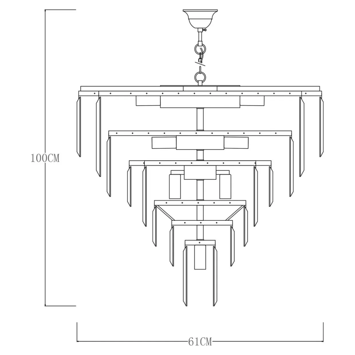 Lampa wisząca glamour chrom VERSAILLES