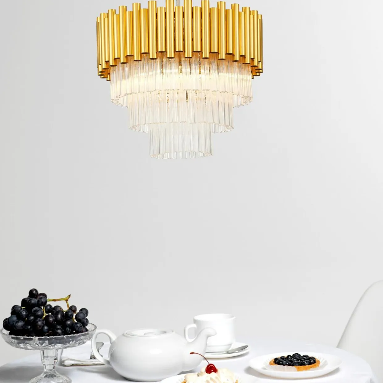 Lampa wisząca glamour złota PRIMA