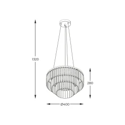 Lampa wisząca glamour złota TIFANNY