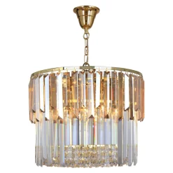 Lampa wisząca glamour złota CAMILLE 40 cm