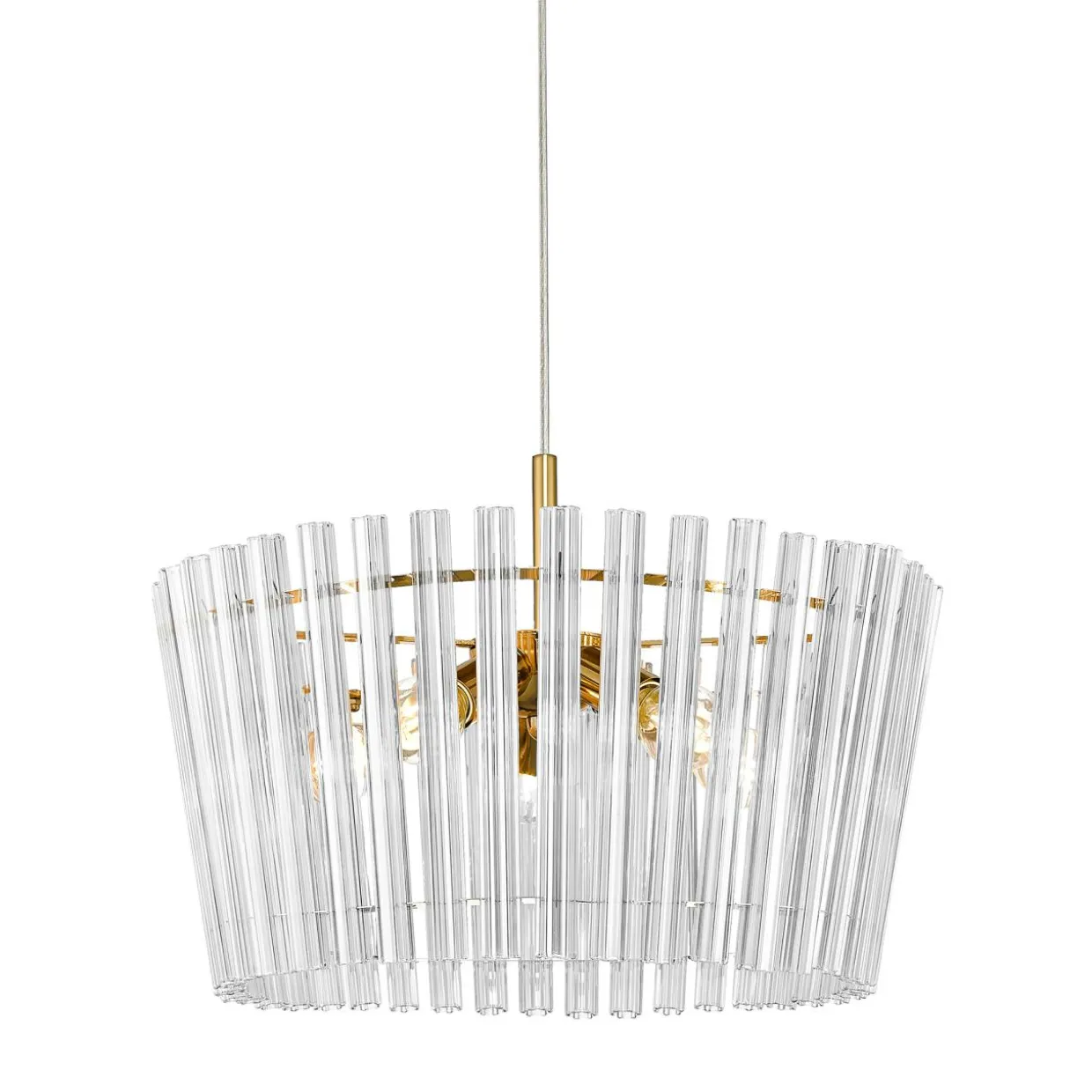 Lampa wisząca glamour złota BACH 41 cm