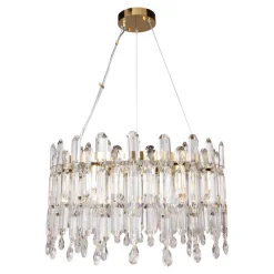 Lampa wisząca glamour złota CROWN