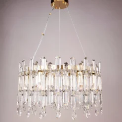 Lampa wisząca glamour złota CROWN