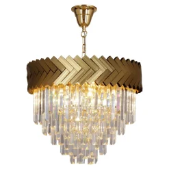 Lampa wisząca glamour złota LYON