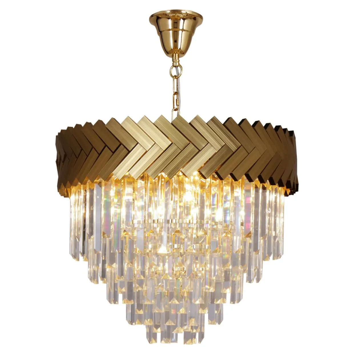 Lampa wisząca glamour złota LYON
