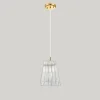 Lampa wisząca glamour złota BACH 19 cm