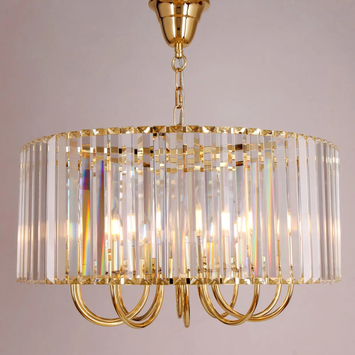 Lampa wisząca glamour złota PARIS 60 cm