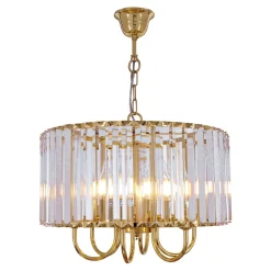 Lampa wisząca glamour złota PARIS 40 cm