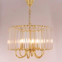 Lampa wisząca glamour złota PARIS 40 cm