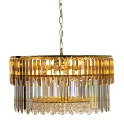 Lampa wisząca glamour złota CAMILLE 60 cm