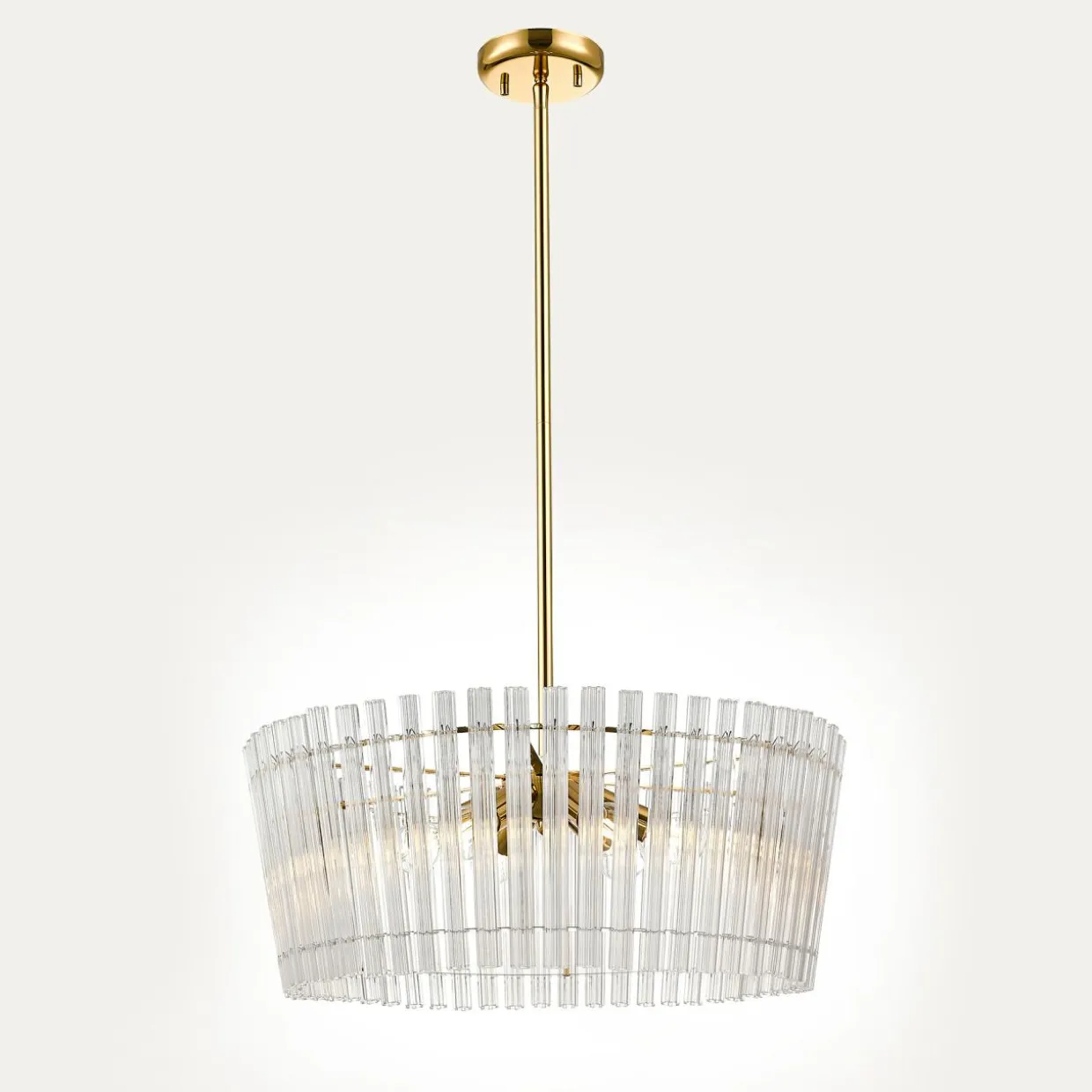 Lampa wisząca glamour złota BACH 52 cm