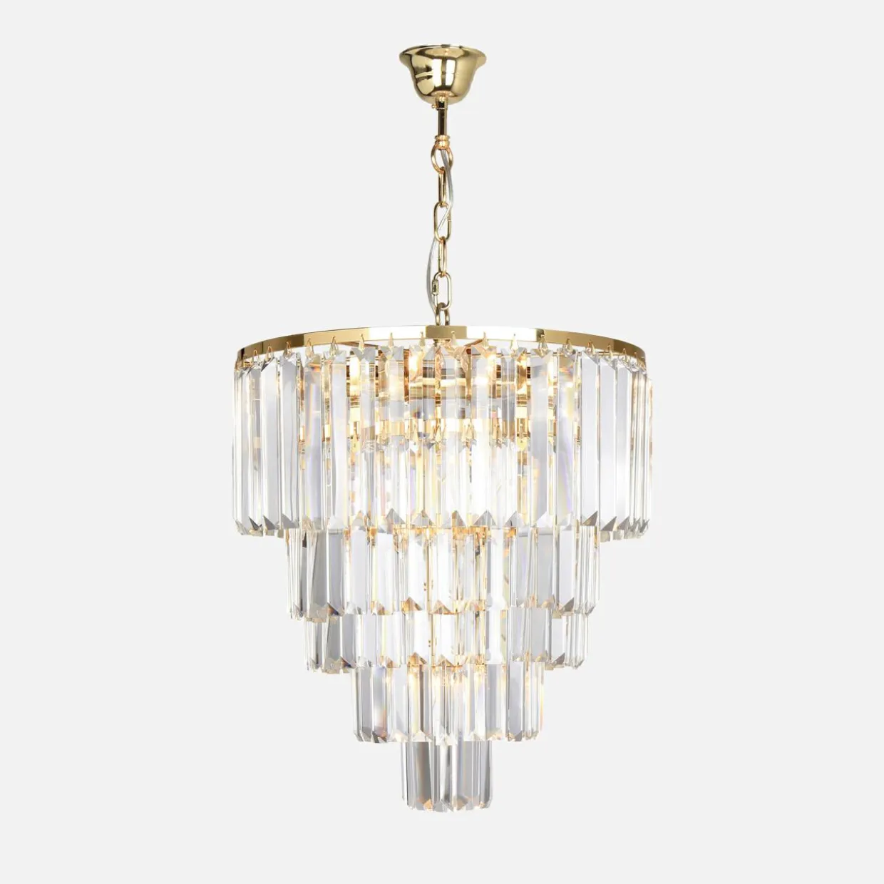 Lampa wisząca glamour złota AMEDEO 48 cm