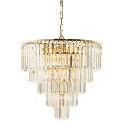 Lampa wisząca glamour złota AMEDEO 48 cm