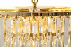 Lampa wisząca glamour złota AMEDEO 48 cm