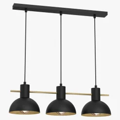 Lampa wisząca industrial czarno-złota ESTATE III