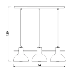 Lampa wisząca industrial czarno-złota ESTATE III