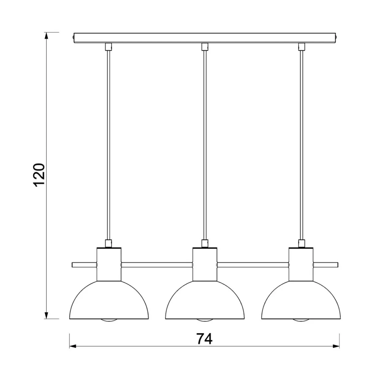 Lampa wisząca industrial czarno-złota ESTATE III