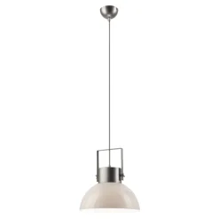 Lampa wisząca industrialna biała KIRA