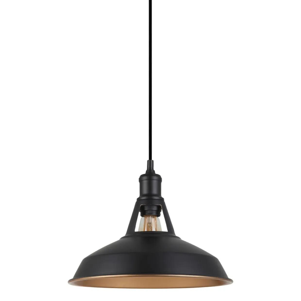 Lampa wisząca industrialna czarna FREYA