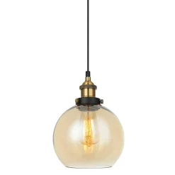 Lampa wisząca industrialna czarno-złota CARDENA