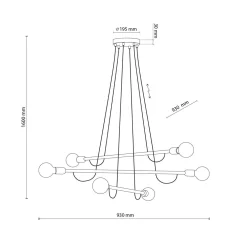Lampa wisząca jasne drewno HELIX VI WOOD