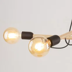 Lampa wisząca jasne drewno HELIX IV WOOD