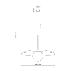 Lampa wisząca jasnobrązowa SLATE SABIA GLASS