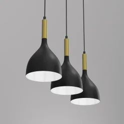 Lampa wisząca kielich czarno-złota NOAK III