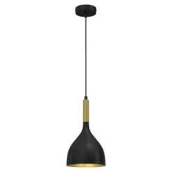 Lampa wisząca kielich czarno-złota NOAK I