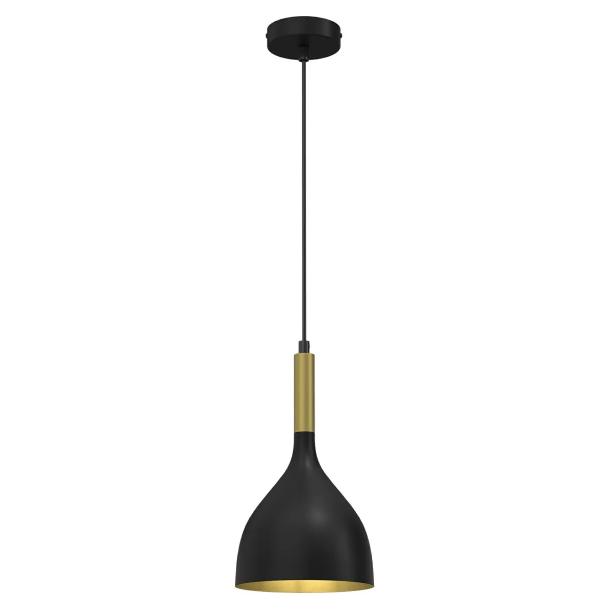 Lampa wisząca kielich czarno-złota NOAK I
