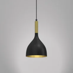 Lampa wisząca kielich czarno-złota NOAK I