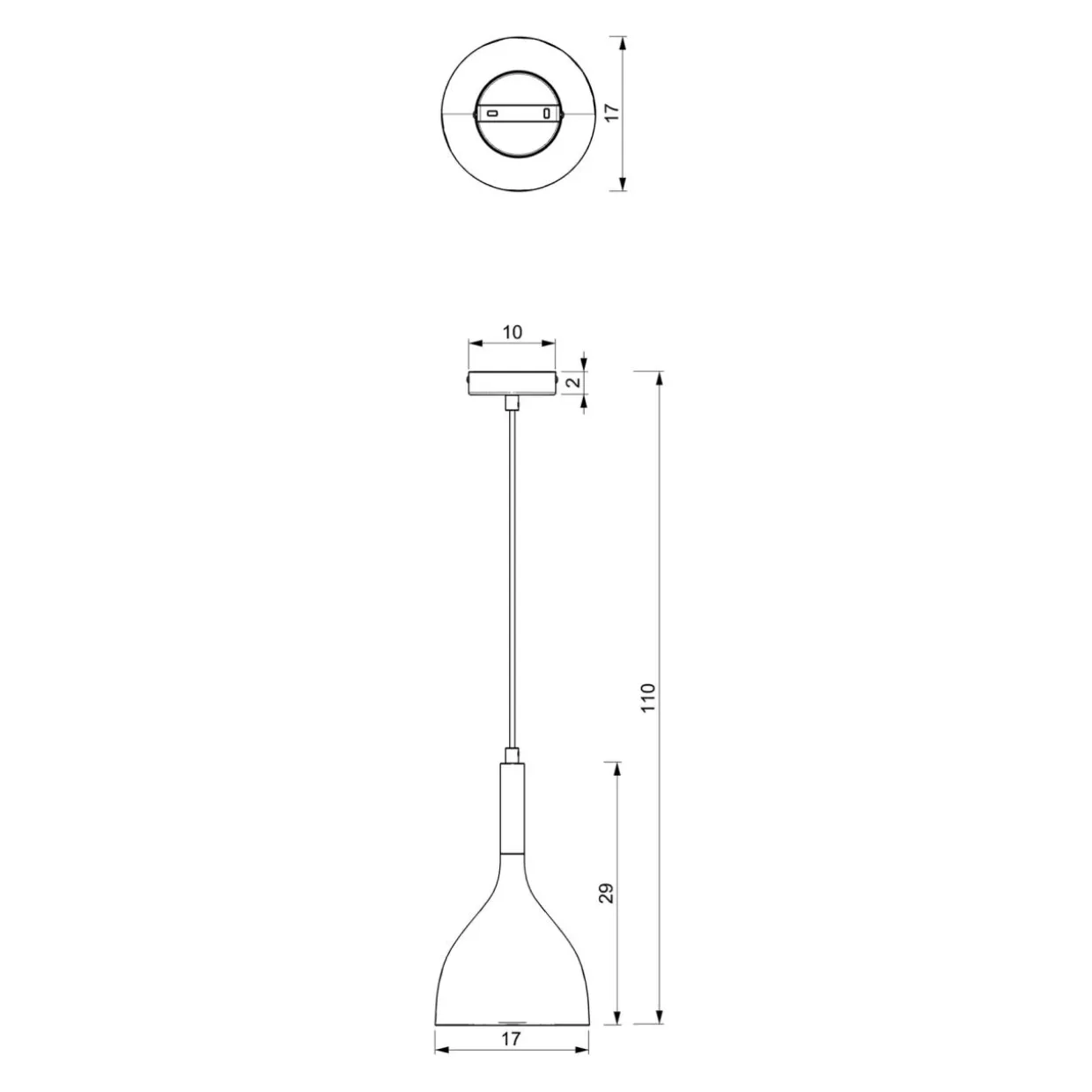 Lampa wisząca kielich czarno-złota NOAK I