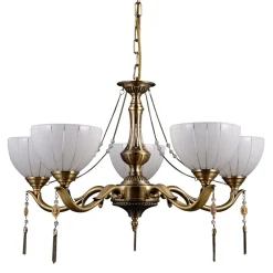 Lampa wisząca klasyczna złota BAXIO 5